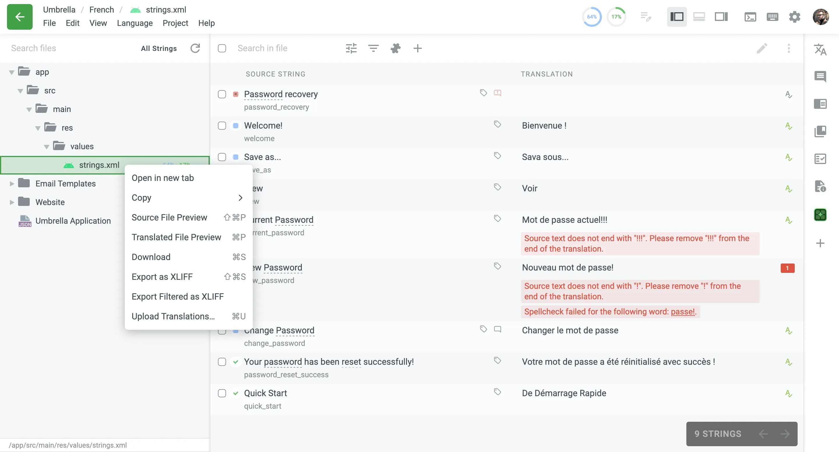 Dateibrowser im Editor